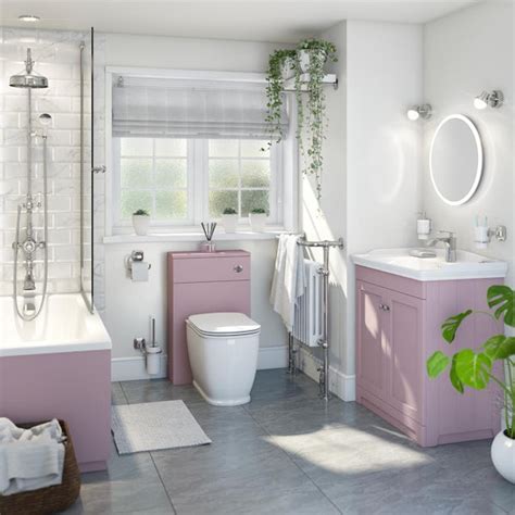 The Bath Co Ascot Pink Floorstanding Vanity Unit And Ceramic Basin