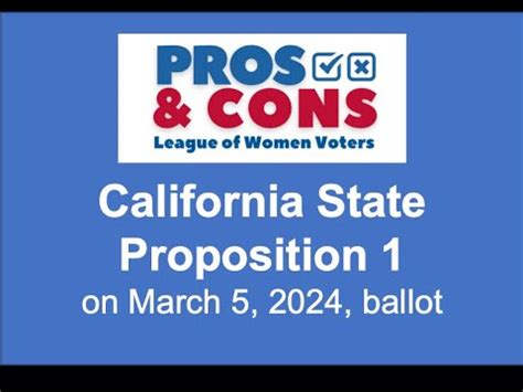 California State Proposition Pros And Cons Youtube