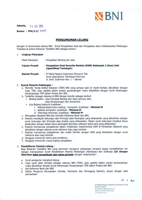 Surat Permohonan Ke Bank Bni Syariah Recruitment Imagesee Hot Sex Picture