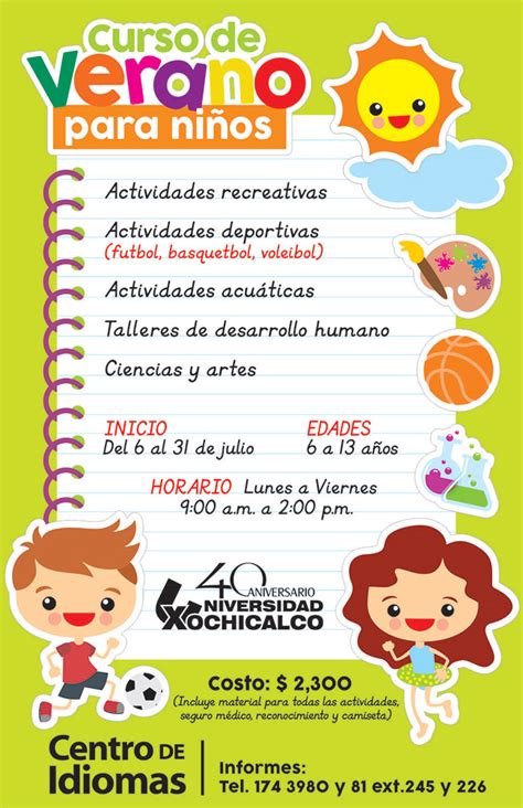 Curso De Verano Para Niños Con Actividades Talleres Ciencias Y