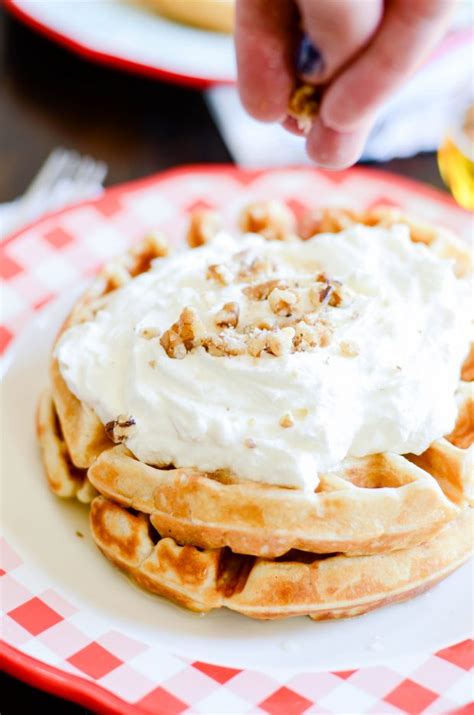 Easy And Fluffy Belgian Waffles Recipe Something Swanky