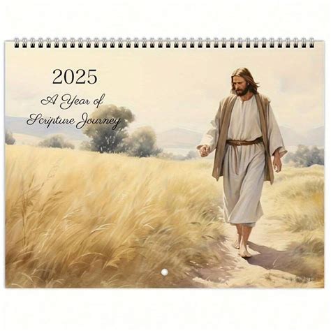 Calendrier Mural Biblique Inspirant 2025 Vue Hebdomadaire Mensuelle