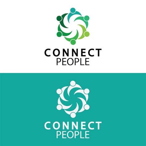 Premium Vector People Connect Logo Design Template Connection Logo