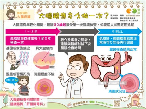 一圖看懂大腸鏡需多久做一次？應從幾歲開始做？ 醫3大高危險族群需當心｜大腸直腸癌｜癌症｜元氣網