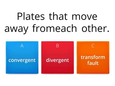 Types of Plate Boundaries - Quiz