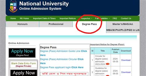 Degree Admission 2024 Apply Now Under National University Admission