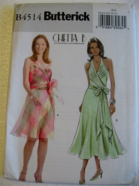 Butterick Misses Womens Halter Dress And Sash Sewing Pattern B4514 UC