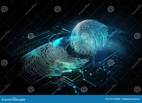 Fingerprint Scan Provides Security Access With Biometric Data Created