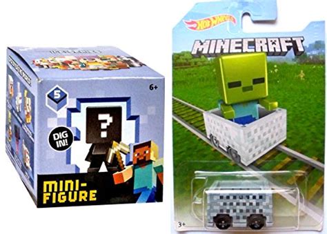 Buy Minecart Hot Wheels Slime Character Exclusive With Minecraft Collectible Figure Mystery