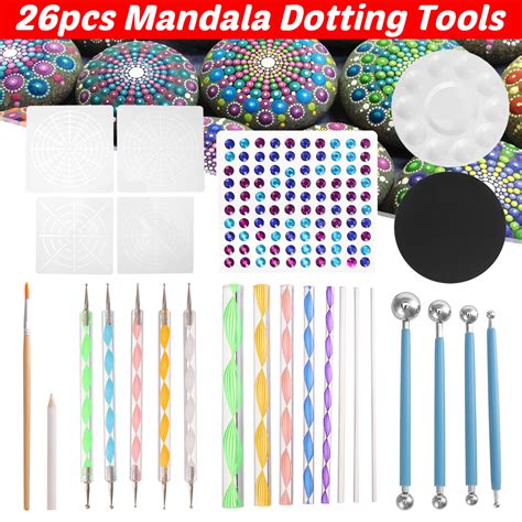 Pcs Mandala Dotting Tools Set Kit Painting Rocks Stone Art Pen Polka