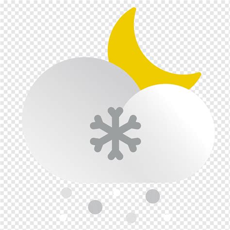 Clima meia lua nublado neve nevado ícone png PNGWing