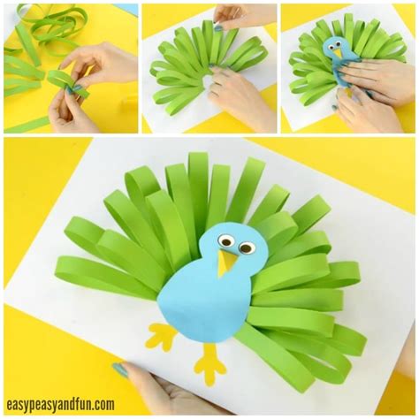 Paper Peacock Craft - Easy Peasy and Fun