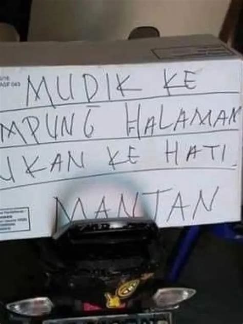 8 Potret Tulisan Kocak Di Belakang Motor Pemudik Ini Bikin Geleng