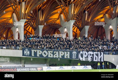 Felcsut Hungary Th Aug The Ultras Of Fk Partizan Wait For