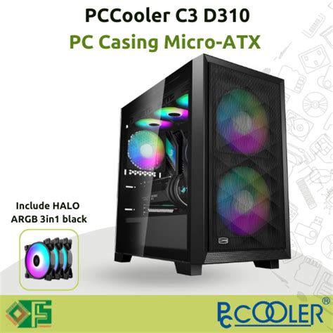 Jual Pccooler C D Pc Casing Mid Tower Micro Atx Tempered Glass