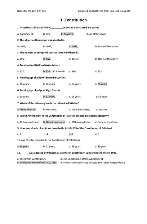 Solution Mcqs For Law Gat Subject Wise Docx Version 1 Studypool