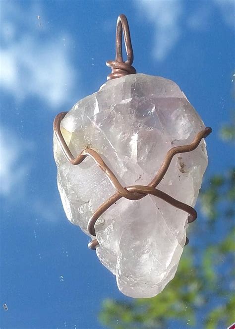 Multi Dimensional Clear Fluorite Manifesting Pendant On Leather