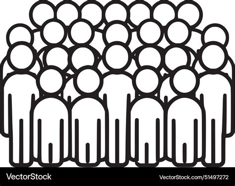 Crowd icon Royalty Free Vector Image - VectorStock