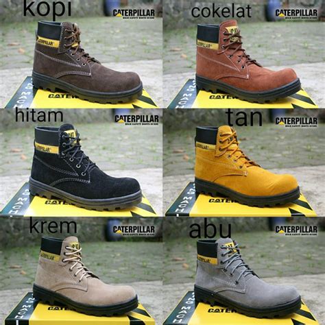 Jual Caterpillar Safety Sepatu Safet Boots Pria Ujung Besi Kerja