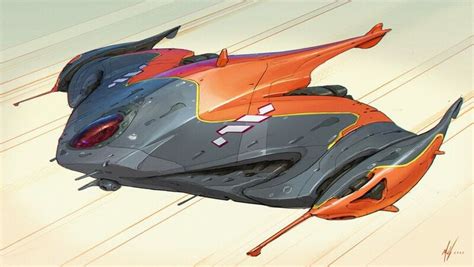 Stingray Sketch 10 Michal Kus Space Ship Concept Art Concept