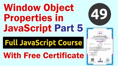 Window Object Properties In Javascript Part 5 Youtube