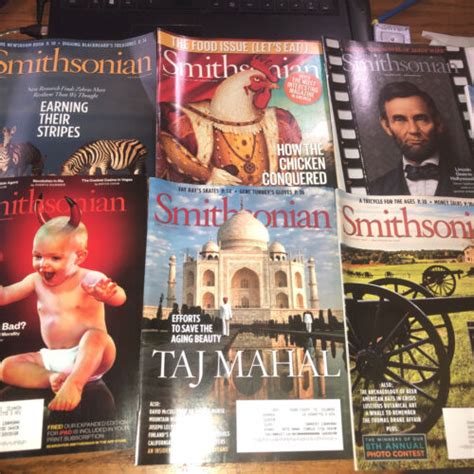 Lot Of 7 Smithsonian Magazines Various Issues 2011 2012 2013 Vg Condition Ebay