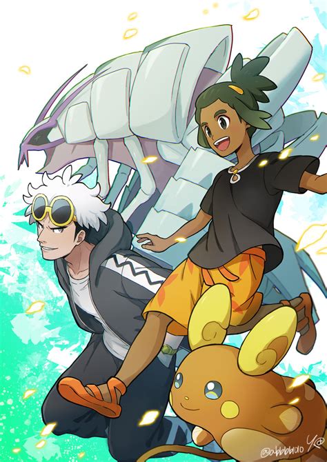 Hau Guzma Alolan Raichu And Golisopod Pokemon And 2 More Drawn By