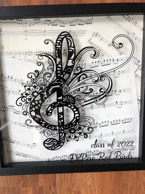 Music Note Shadow Box - Etsy