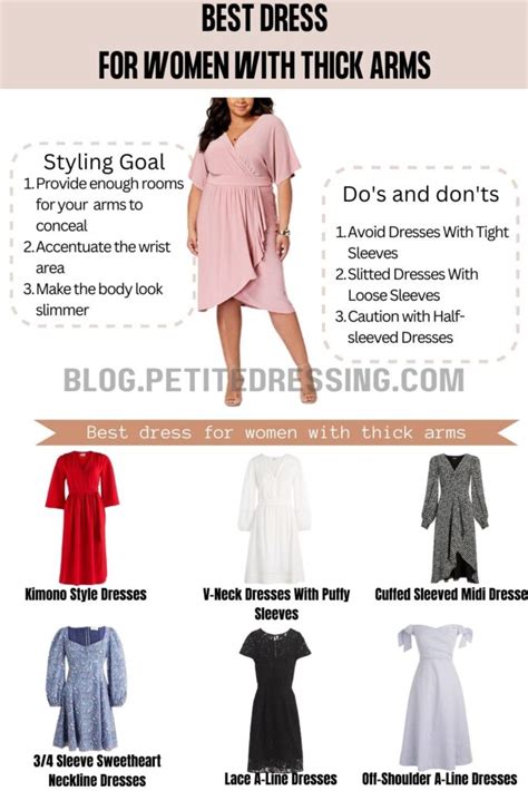 What Style Dresses Look Good On Women With Thick Arms Petite Dressing