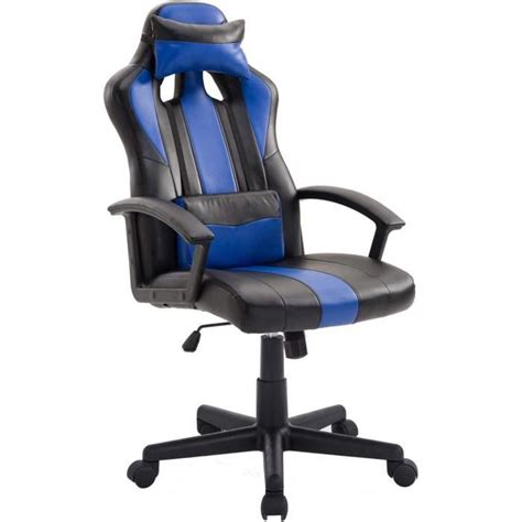 Liwi Fauteuil De Gamer Noir Et Bleu Crash Chaise Gaming Si Ge De