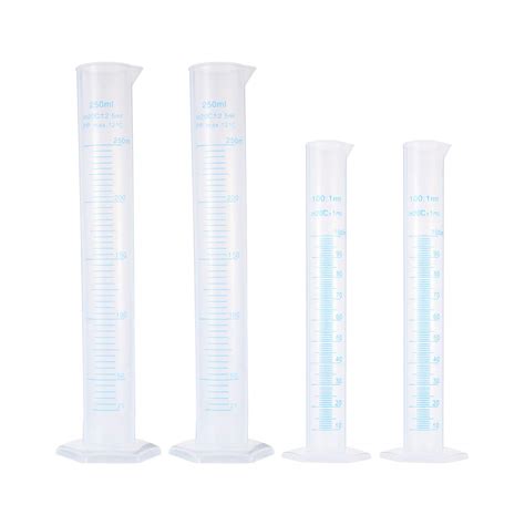 Buy Hemobllo 4pcs Plastic Measuring Cylinder 100ml 250ml Transparent