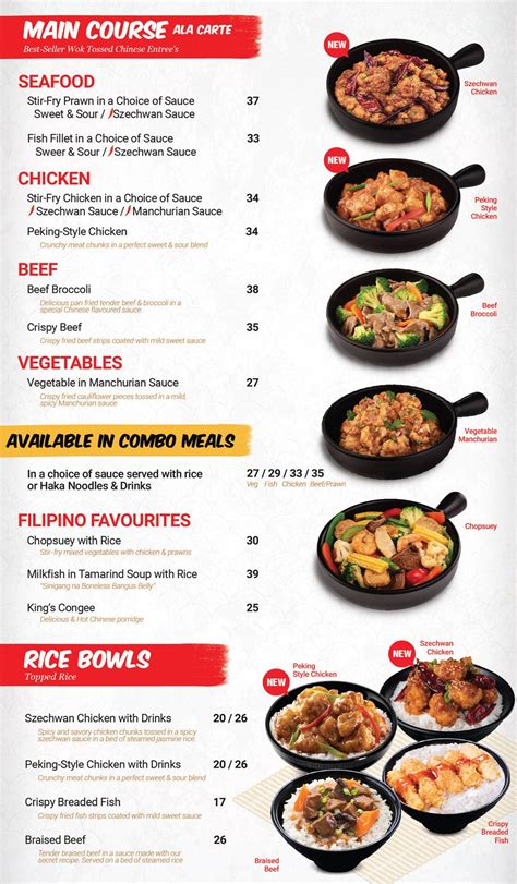 Menu At Chowking Restaurant Dragon Mart Dubai Dragon Mart Food Court