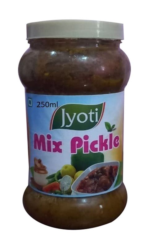 Spicy Mixed Vegetable Jyoti Mix Pickle Packaging Type Plastic Jar 250ml At Rs 25 Jar In Hathras