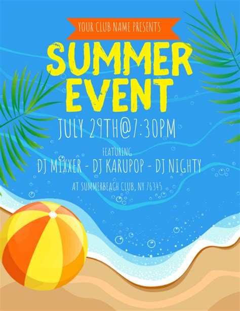 Summer Event Flyer Template Postermywall