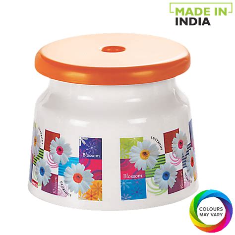 Buy Aristo Dyna Plastic Bathroom Stool Patla Printed Assorted Colour