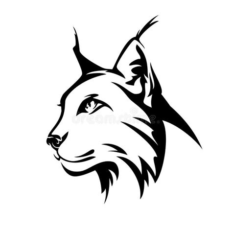 Diseño Salvaje Del Vector De La Cabeza Del Gato Del Lince Ilustración