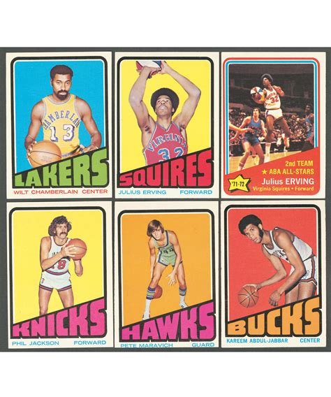 Lot Detail 1972 73 Topps Basketball Near Complete Card Set 241 264