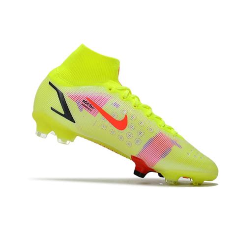 Nike Mercurial Superfly 8 Elite Fg Volt Bright Crimson Black