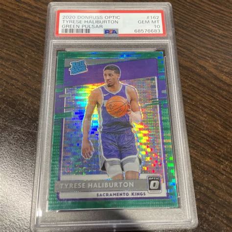 Donruss Optic Tyrese Haliburton Rated Rookie Green Pulsar Psa