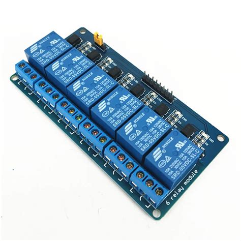 6 Channel Relay Module 6 Channel 5V Relay Control Board With