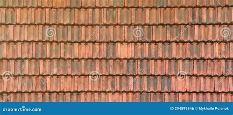 Fechamento Das Bordas Vermelhas Do Telhado De Terracotta Um Pouco