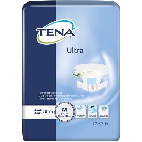 Tena Ultra Disposable Briefs Moderate Absorbency Medium