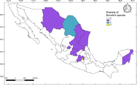 Geographic Distribution Of The Genus Borrelia In Mexico According To