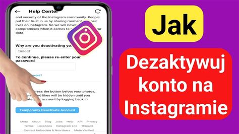 Jak dezaktywować konto na Instagramie 2023 Jak tymczasowo