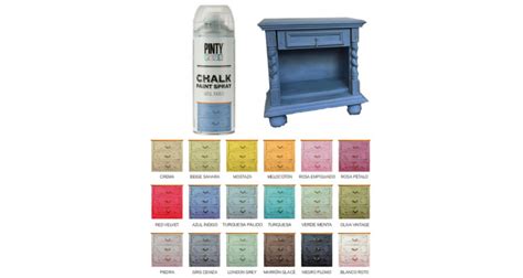 Pintura En Spray Efecto Tiza Vintage Pintyplus Chalk Azul Indigo