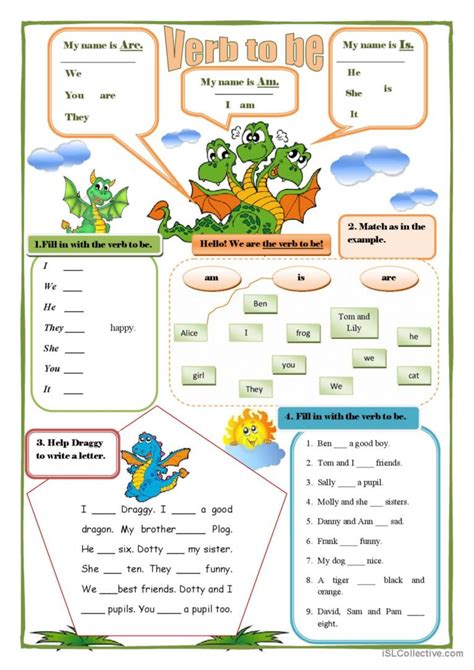 Verb To Be English Worksheets