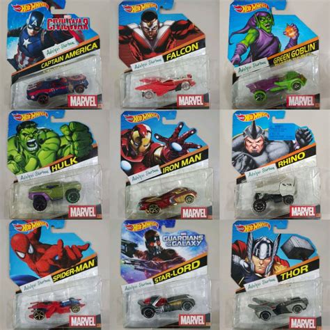 HOTWHEELS MARVEL HOT WHEELS 風火輪人物汽車漫威銀河護衛隊鋼鐵俠雷神星領主獵鷹法爾康綠巨人蜘蛛 蝦皮購物