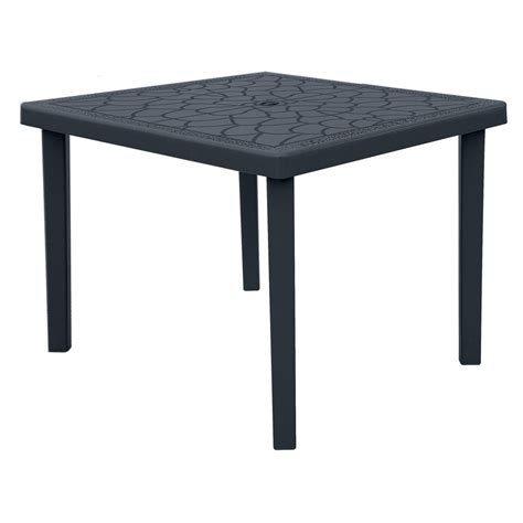 Table De Jardin Carrée Gruyer 90x90cm Anthracite Table De Jardin Pas Cher