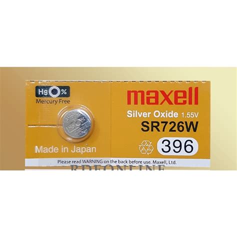 SR726W 396 Al Maxell Battery Silver Oxide Battery 1 55V 1PIECE Shopee