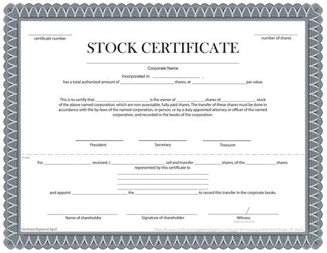 Free Printable Stock Certificate Templates [PDF & Word]